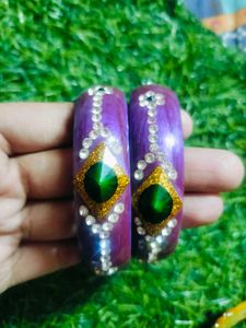 Sparkling Multi-Color Bangles Set