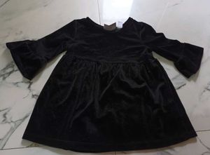Black Velvet Baby Girls Dress