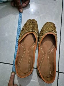 Gold Embellished Indian Juttis