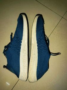 Blue Knit Sneakers