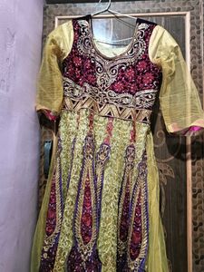 Multi Color Velvet Gown