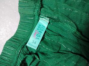 Elegant Green Striped Palazzo Pants