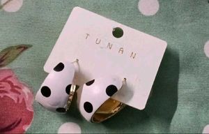 Polka Dot Hoop Earrings
