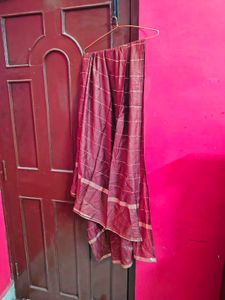 Elegant Striped Brown Dupatta