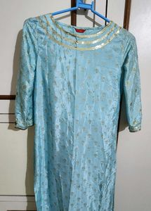 W Festive Delight Sky Blue Shimmer Suit