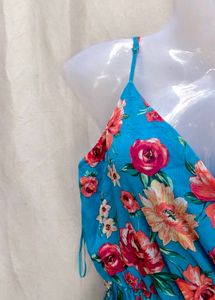 Blue Floral Print Summer romper
