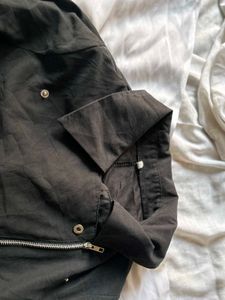 imported Chic Black Asymmetrical Zip Jacket S