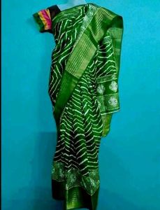 Green silk saree