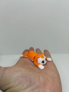 Cute Orange Cat Keychain