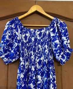 Blue Floral Maxi Dress