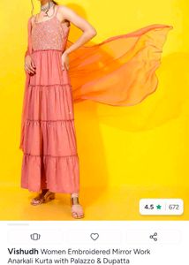 Navratri Elegant Embroidered Anarkali Kurta Set