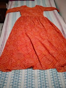 Orange Full Length Dress