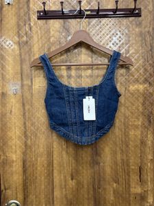 Stylish Denim Corset Top(Brand new)