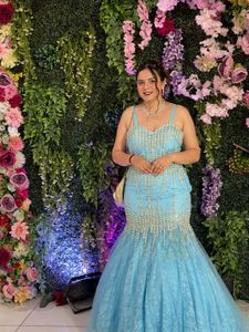 Stunning Blue Embellished Gown
