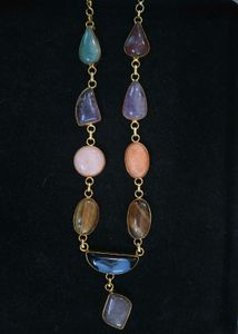 Real Crystal Gemstone Statement Necklace