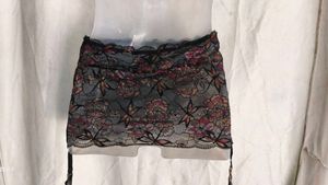 Lace Floral Mini Skirt garter