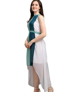 Stylish Color Block Maxi Dress