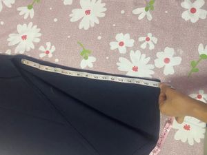 Comfy Black straight side slit long skirt