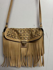 Fringed Crossbody Bag with Cutout Detail