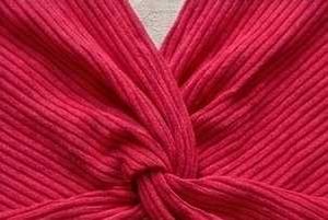 red ribbed Trendy Twisted Crop Top