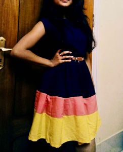 Color Block Sleeveless Dress
