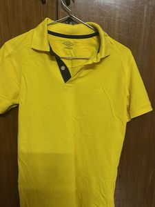 Men's Yellow Umbro Polo Shirt