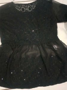 Elegant Black Sequined Kurta