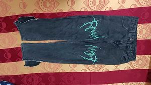 Unique Graphic Print Jeans