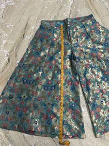 Beautiful Ethnic Palazzo Pants of Brocade fabric