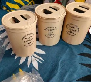 Tea, Coffee &amp; Sugar Canisters Set