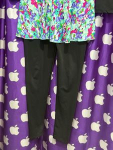 Floral Swimsuit with attached Leggings