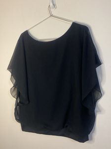 Elegant Black Chiffon Blouse