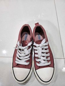 Cute Rose Pink Woodland Sneakers
