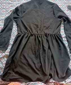 Myntra ,  black floral embroidered mandarin c
