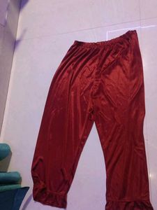 Maroon Satin Night suit