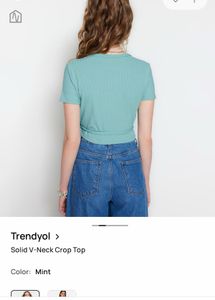 Mint Green Wrap Crop Top