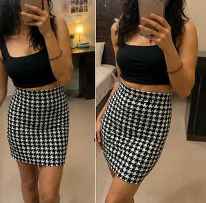 Houndstooth Mini Skirt for baddies
