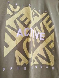 Olive Active Sportswear Graphic Tee