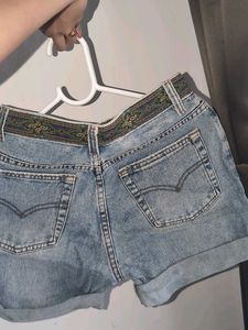 Zara Denim Shorts with Trim