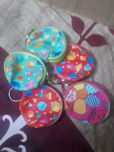 Cute Round Coin Purses - Set of 5