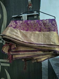 Exquisite Purple Silk Saree
