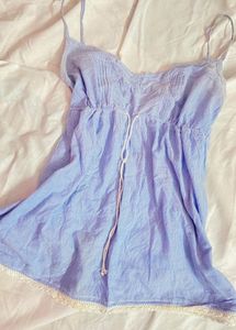 Lavender Cami Top with Lace Trim