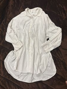 White Button-Up Shirt dress