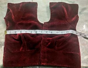 Meroon Colour Velvet Blouse,Read Description