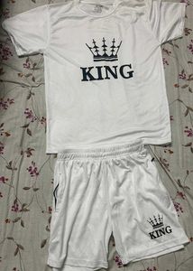 King Graphic T-Shirt & Shorts Set