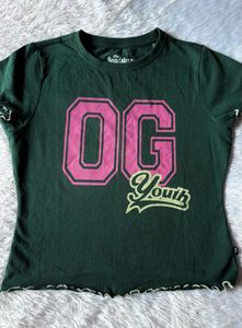 Roadster Green Slim Short T-Shirt
