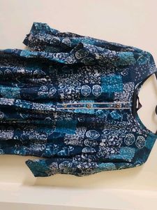Patchwork Print anarkali kurti