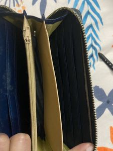 Classy Apple Blue Zipper Wallet