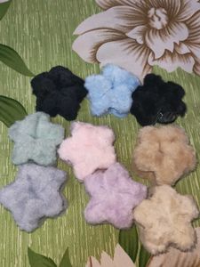 Fuzzy Star Hair Ties