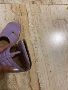 Stylish Lavender Slide Sandals